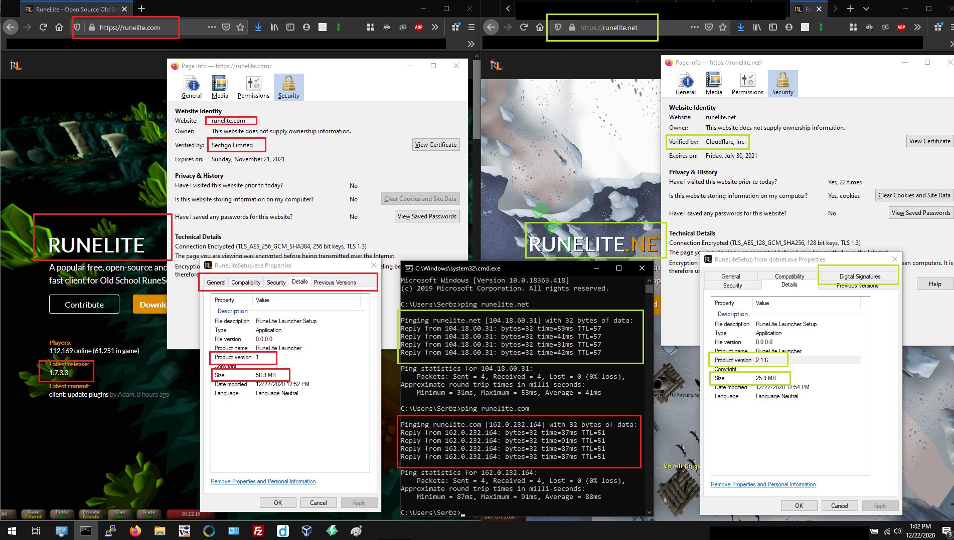 PSA: FAKE RUNELITE!! Fake identical client/webpage! Please! DO NOT ...